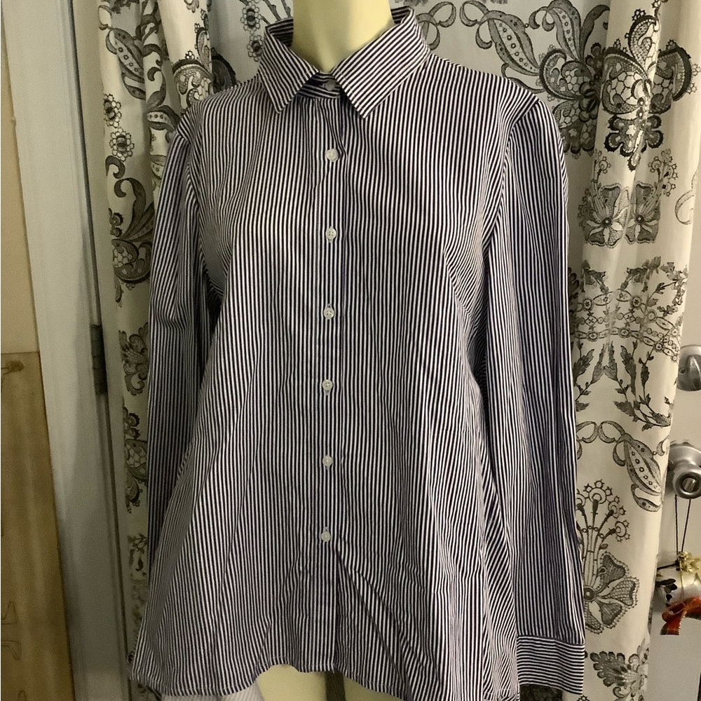 Striped Button-Up Shirt